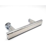 Poign�e de porte de douche chrom�e centres de trou 145 mm 215 mm de long convient pour cloisons de douche ...