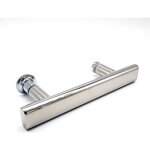 Poign�e de porte de douche chrom�e, entraxe des trous 145 mm, longueur 215 mm, adapt�e aux cabines de ...