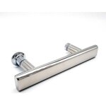 Poign�e de porte de douche chrom�e, entraxe des trous 145 mm, longueur 215 mm, adapt�e aux cabines de ...