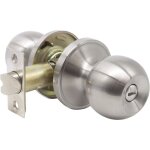 Poign�e de porte d'entr�e avec serrure � p�ne dormant, sans cl�, noyau en cuivre avec verrou de l?int�rieur ...