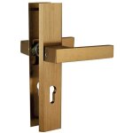 Poign�e de porte ext�rieure floko en aluminium patin�, 72 mm, insert moderne sur plaque arri�re, longue ...