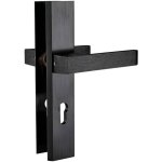Poign�e de porte ext�rieure floko, insert en aluminium noir, 72 mm, style moderne