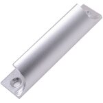 Poign�e porte - fen�tre aileron profil�e l. 90 mm - alu anodis� argent f1 - 517077