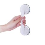 Poign�es de porte et fen�tre en verre � ventouse (blanc), sans per�age, pour portes coulissantes, meubles ...