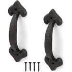 Poignée de porte en fonte ancienne, 2 pièces poignée porte coulissante, poignée de porte rétro, gamme ... Poignée de porte en fonte ancienne, 2 pièces poignée porte coulissante, poignée de porte rétro, gamme ...