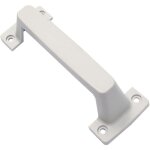 Cyclingcolors - poigne de porte de garage en pvc blanc 46mm entraxes 145 x 45mm  visser portail rparation ...