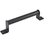 Poigne de porte noire rtro, quincaillerie de porte en bois, poigne en acier au carbone