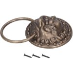 Poign�e de porte r�tro, heurtoirs de porte exquis en bronze durable, pour la maison de cour de porte ...