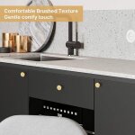 Poign�e de porte ronde en laiton massif, 6 pi�ces, poign�e de meuble, bouton de poign�e de porte de placard ...