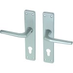 Wovar - poigne de porte sur plaque en aluminium pc85 - modle droit