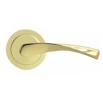 Poign�e avec rosace (�6, 5 cm) aspect laiton micel 07081