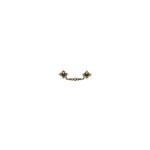 Poign�e tombante zamac avec rosaces - entraxe : 85 mm - hauteur : 30 mm - d�cor : bronze - largeur : ...