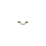 Poign�e tombante zamac avec rosaces - entraxe : 96 mm - hauteur : 48 mm - d�cor : bronze - largeur : ...