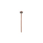 Pointe t�te cloche torsad�e 3. 5x75mm bwk galva laque rouge brique - boite de 100 - 1000002642