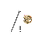 Pointe t�te plate ronde torsad�e galvanis� 90x3. 9 mm - boite 5 kg - 781506