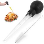 Poire � dinde avec brosse de nettoyage - poire � seringue de qualit� alimentaire pour cuisiner et arroser ...
