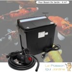 Le poisson qui jardine - kit de filtration avec uv 9w pour bassin de jardin : 4 m