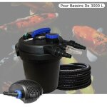 Le poisson qui jardine - kit filtre pression, uv 11w, complet pour bassins de jardin de 3000 litres Le poisson qui jardine - kit filtre pression, uv 11w, complet pour bassins de jardin de 3000 litres