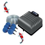 Le poisson qui jardine - kit pompe à air 1200 l / h, pour bassins de jardin et Étangs de 2000 l Le poisson qui jardine - kit pompe à air 1200 l / h, pour bassins de jardin et Étangs de 2000 l