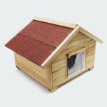 Le poisson qui jardine - niche pour chiens ou chats, taille s en sapin, longueur de 68 cm. - bois