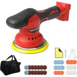 Polisseuse tampon sans fil compatible avec batterie milwaukee 18 v, 8 vitesses variables, polisseuse ...
