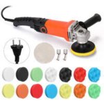 Polisseuse de voiture rotative 1200w disque de polissage 100mm 600 a 8800rpm 6 vitesses avec 15 accessoires ...