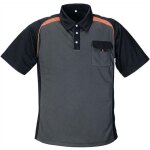 Polo pour hommes taille m gris fonc / noir / orange 100 % pes
