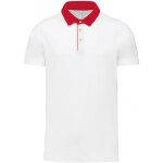 Polo de travail kariban bicolore blanc / rouge m