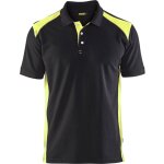 Polo blaklader maille piqu homme noir epaules jaunes 3xl