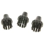 Polti - lot de 3 petites brosses noires