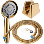 Pomme de douche simple en plastique dor� - �conomie d'eau - style europ�en - avec pommeau de douche dor� ...