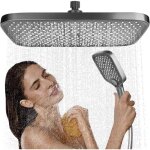 Pommeau de douche � effet pluie, 35, 5 cm, t�te de douche encastrable, r�glable � 360�, �conome en eau, ...