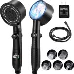 [jamais utilis�] pommeau de douche haute pression 5 modes r�glables ? affichage led temp�rature ? tuyau ...