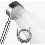 Pommeau douche pression acier inox 304 et flexible douche 1. 5m, pommeau douche economiseur d'eau, douchette ...