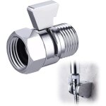 Pommeau de douche robinet d'arr�t robinet d'angle stoppeur douche g1 / 2 laiton chrome poli, k1140b3 ...