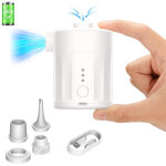 Pompe air 2?en?1 rechargeable ? mini pour matelas & piscine, 4 embouts + sac