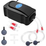 Pompe air aquarium, 8w rglable puissante double sortie bulleur aquarium pour aquarium 5 300 l ultra silencieus ...