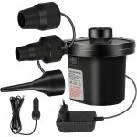Pompe à air électrique ac / dc 2 en 1 pour matelas pneumatique, gonfleur - dégonfleur portable avec 3 ... Pompe à air électrique ac / dc 2 en 1 pour matelas pneumatique, gonfleur - dégonfleur portable avec 3 ...