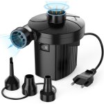 Pompe  air lectrique gonflable, 220 - 240 v, pompe  air de camping en plein air avec 3 buses, lit ...