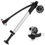 Pompe � chocs haute pression(max 300 psi), pompe d'amortisseur vtt avec manom�tre et bouton de purge, ...