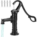 Pompe a eau manuelle, pompe a main fonte jardin pour puits a bras, style vintage, hauteur de relevage ...