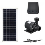 Pompe � eau solaire submersible 800 l / h cc 12 v pour fontaines et bassins, �quip�e de panneaux solaires ...