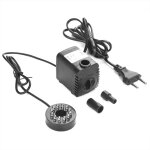 Pompe � eau submersible ultra silencieuse avec led pour aquarium et fontaine ? noir, 8w, 600l / h