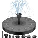 Pompe de fontaine solaire pour bain d'oiseaux 2, 5 w, pompe de fontaine solaire pour bain d'oiseaux avec ...