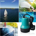 ? pompe immerg�e 12v 50w 4500l / h ? drainage pour puit, piscine, �tang ? c�ble 2, 5m ? turbine centrifuge ...