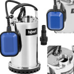 Pompe immerg�e - hillvert - puissance : 750 w - d�bit : 11 m� / h - flotteur pour pompe