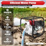 Pompe de pompage d'essence, pompe pneumatique de transfert d'eaux us�es de 2 pouces 4 temps, pompe � ...