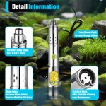 Pompe solaire submersible dc 24 v 370 w pompe  eau solaire submersible en acier inoxydable pompe de ...