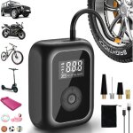 Jalleria - pompe  vlo lectrique 6000 mah, mini compresseur pour pneus 10, 3 bars, pompe  air portable ...