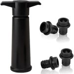 Pompe � vide de conservation du vin, bouchon de bouteille avec 4 verseurs � vin, protecteur en silicone ...